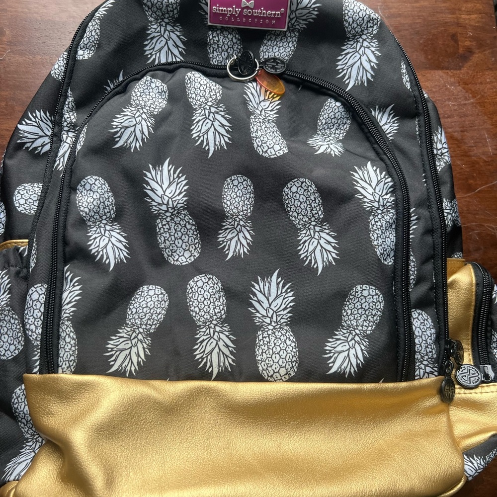 Simply Southern Black and White Pineapple Backpack